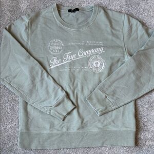 Frye Sage Green Crewneck Sweatshirt | 100% Cotton | Size Large